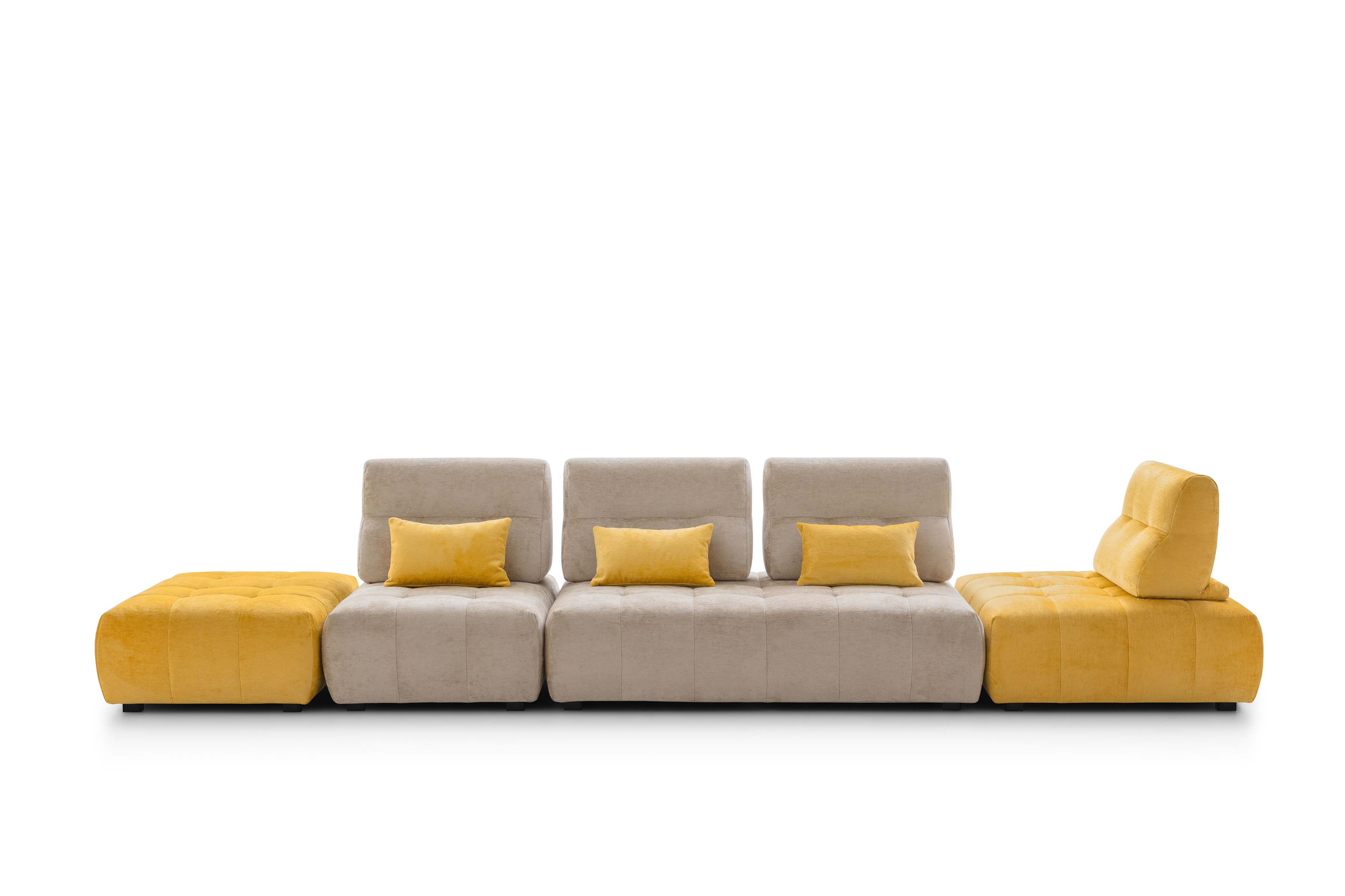 Byron Modular Sofa by LeComfort with high sliding and design backrests.
