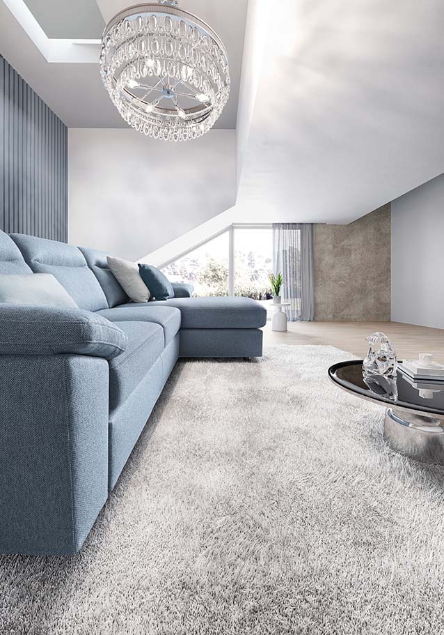 Width of the Caligo sofa with chaise longue