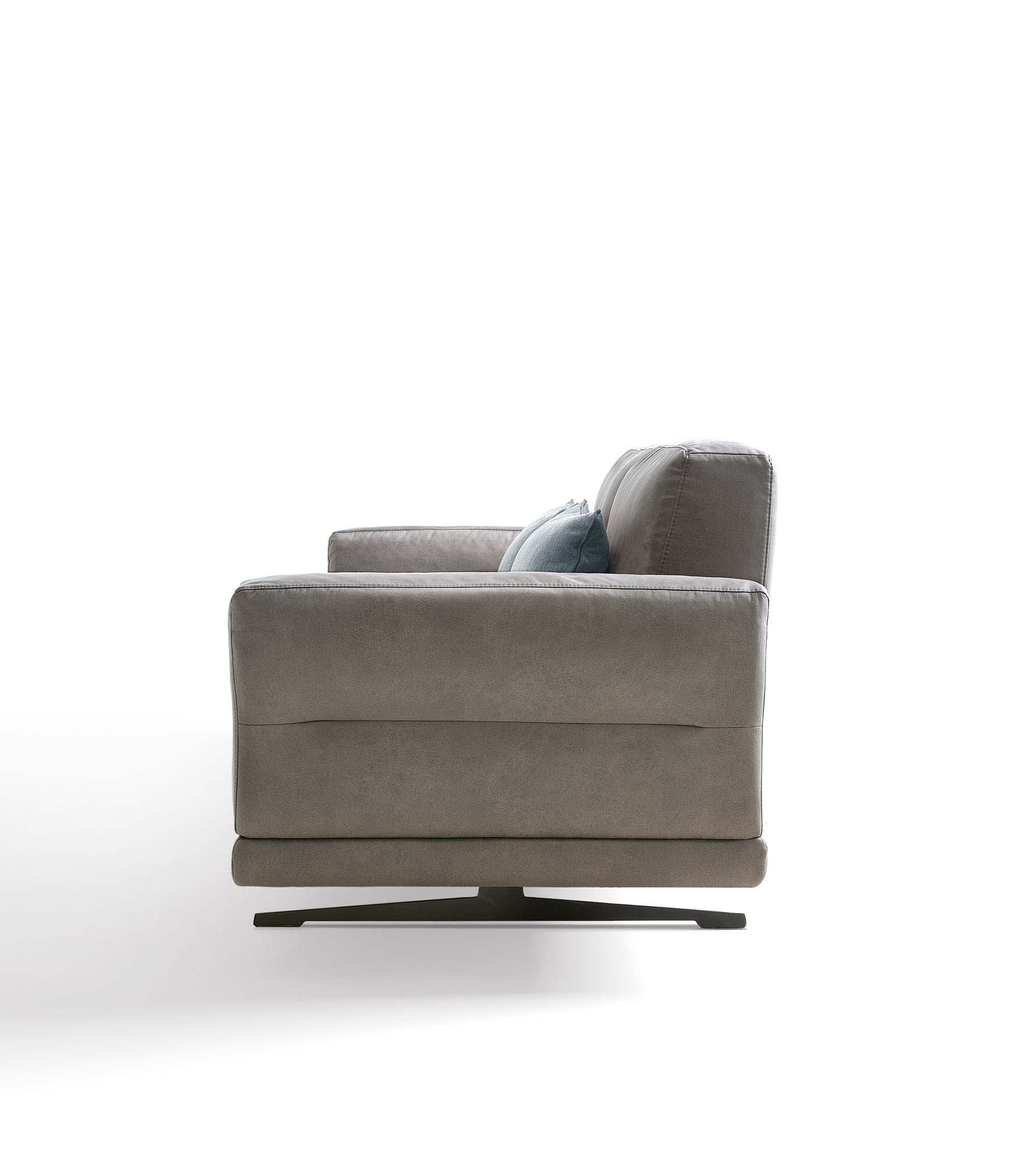 Sofa with modern legs in ivory-colored fabric