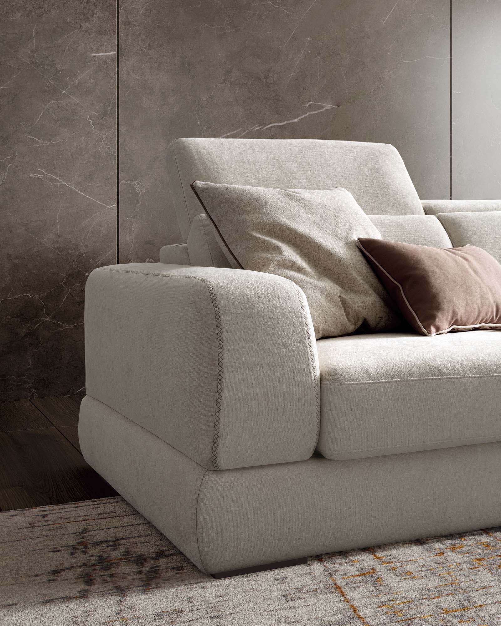 Detail of the armrest and seat