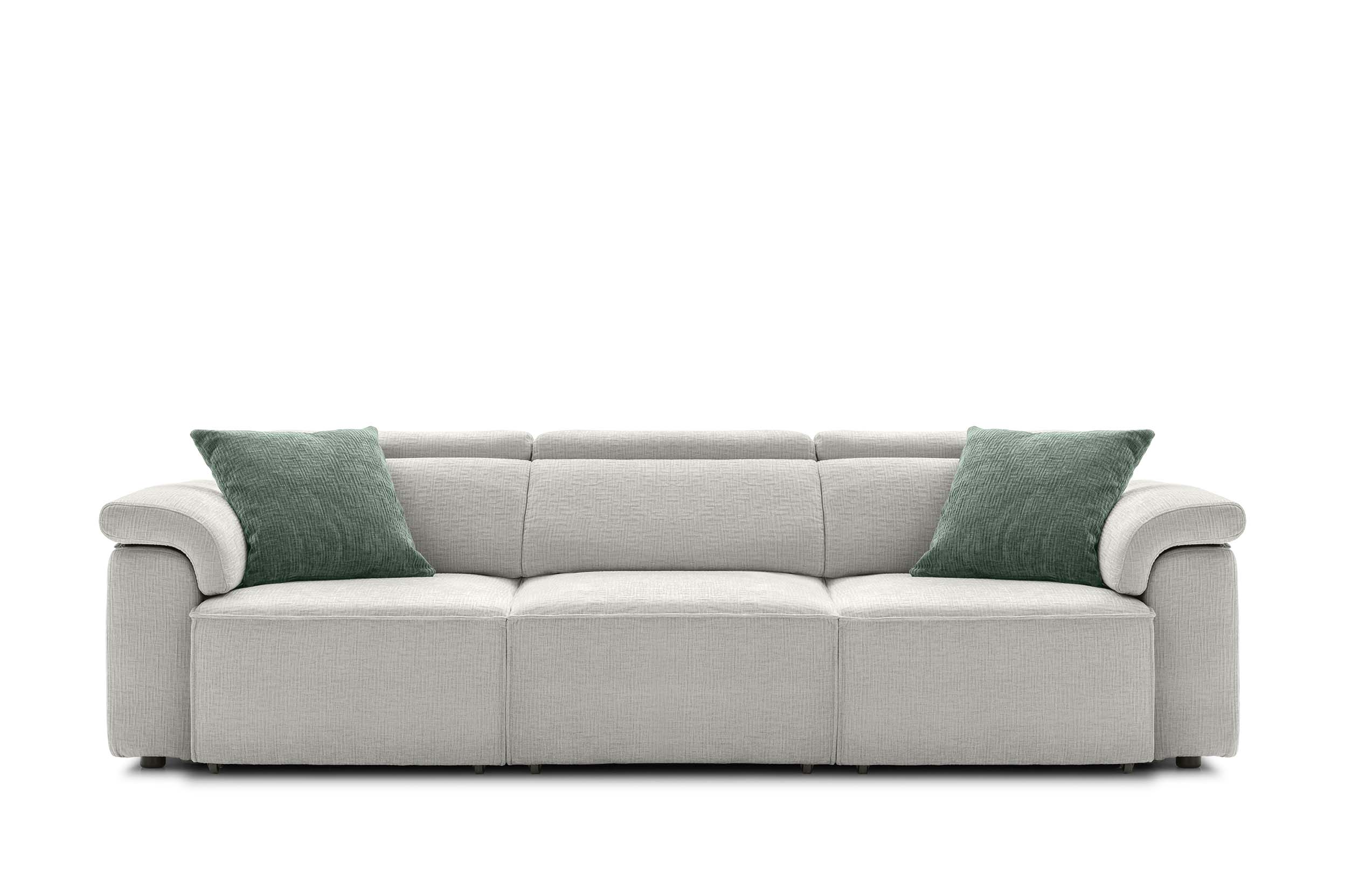 White Hill sofa with rounded Ali model armrests