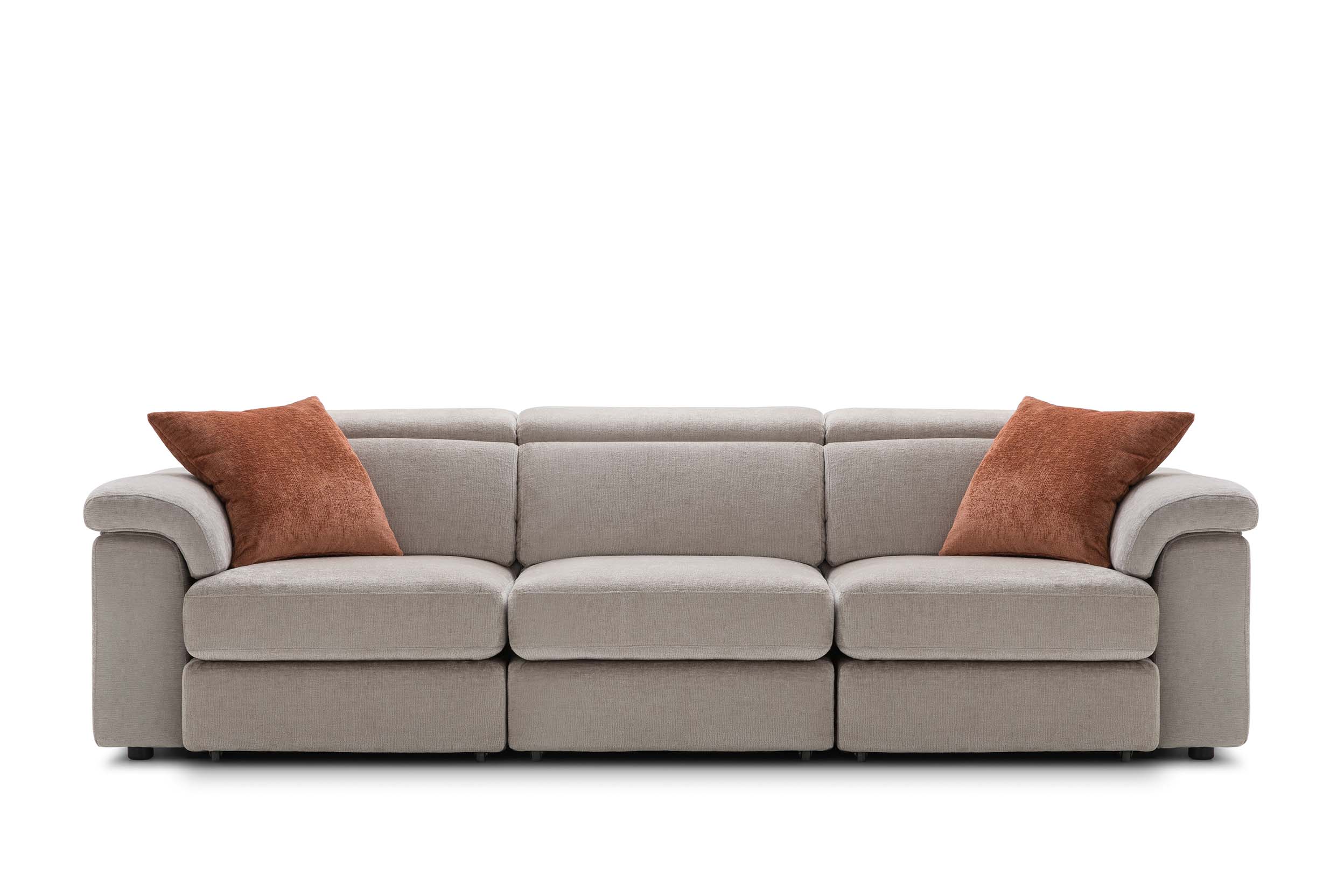 Sofa with comfortable and soft padded armrests. Hill Double model with Ali armrests