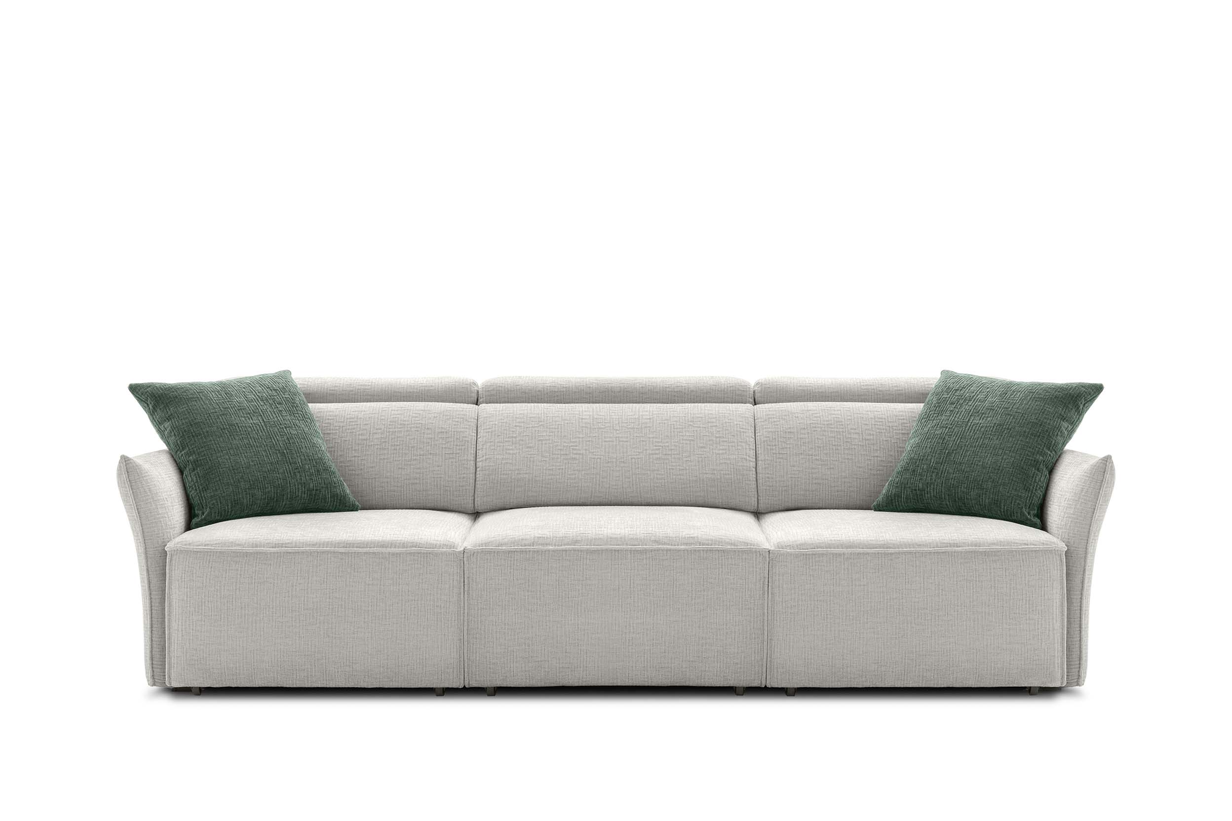 Hill sofa with thin Drai model armrests