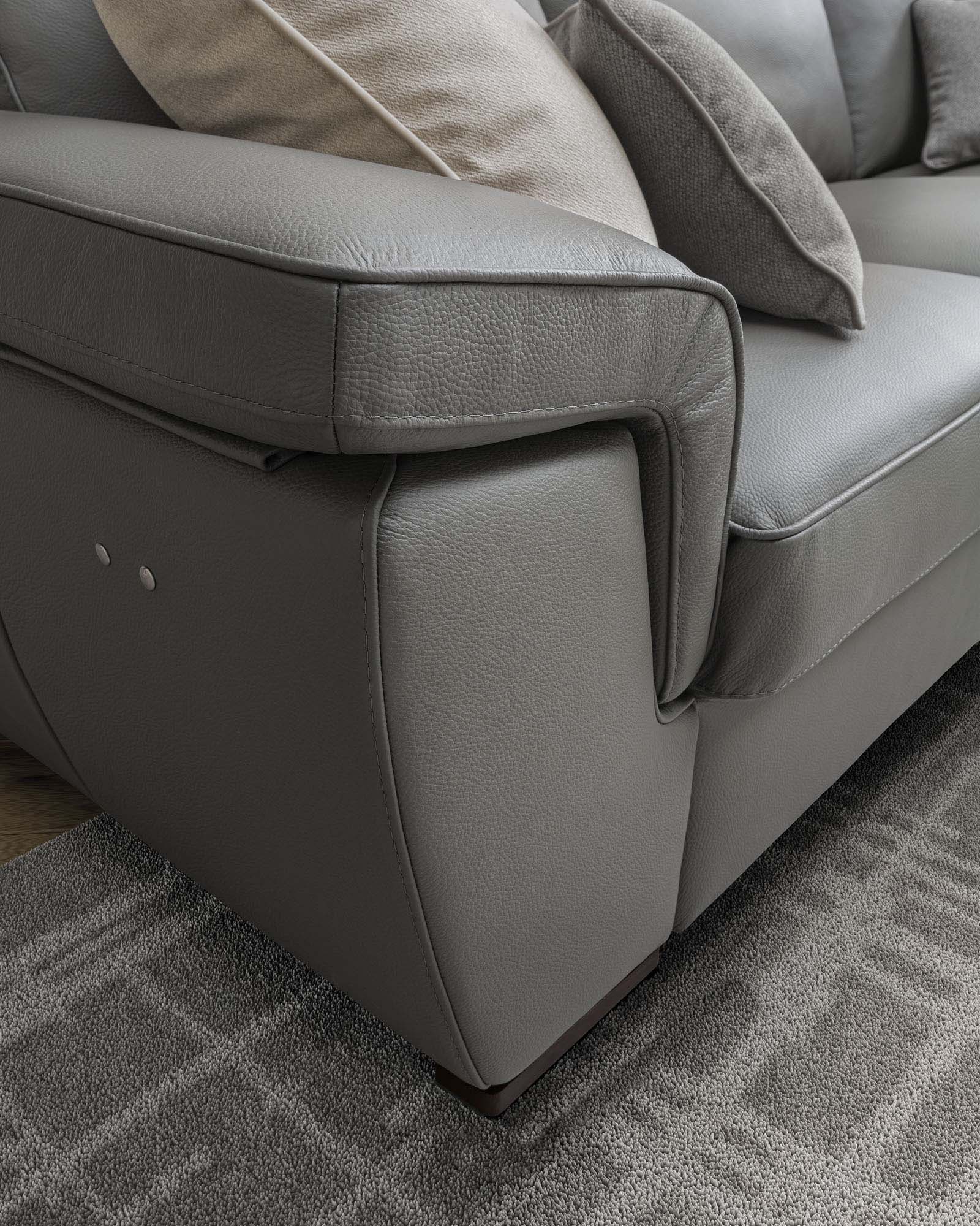 Detail of the Hollis sofa armrest