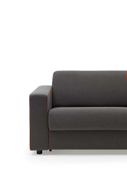Strong armrest for the Madeira convertible sofa with low feet