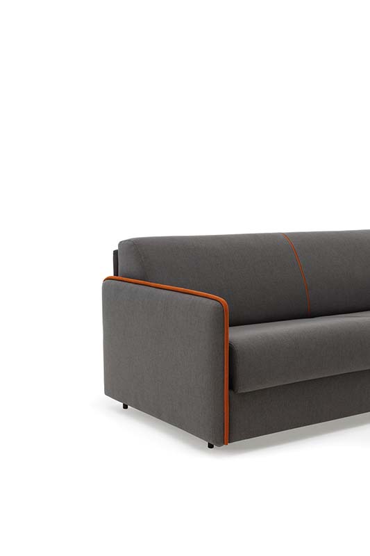 Style armrest for the Madeira convertible sofa with low feet - side view