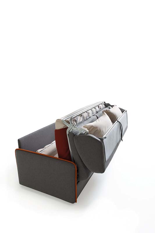Detail of the pillow holder for the LeComfort sofa bed fold-down mechanism