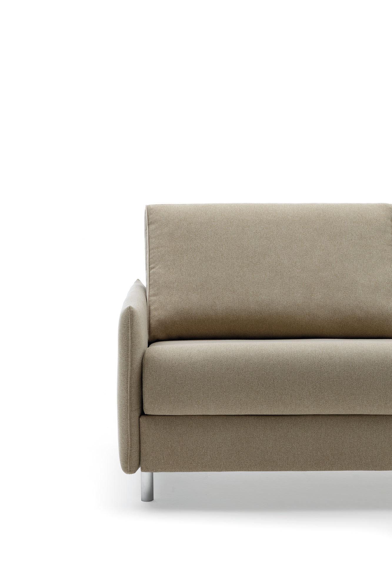 Maldive sofa bed with Simply model armrest - front view