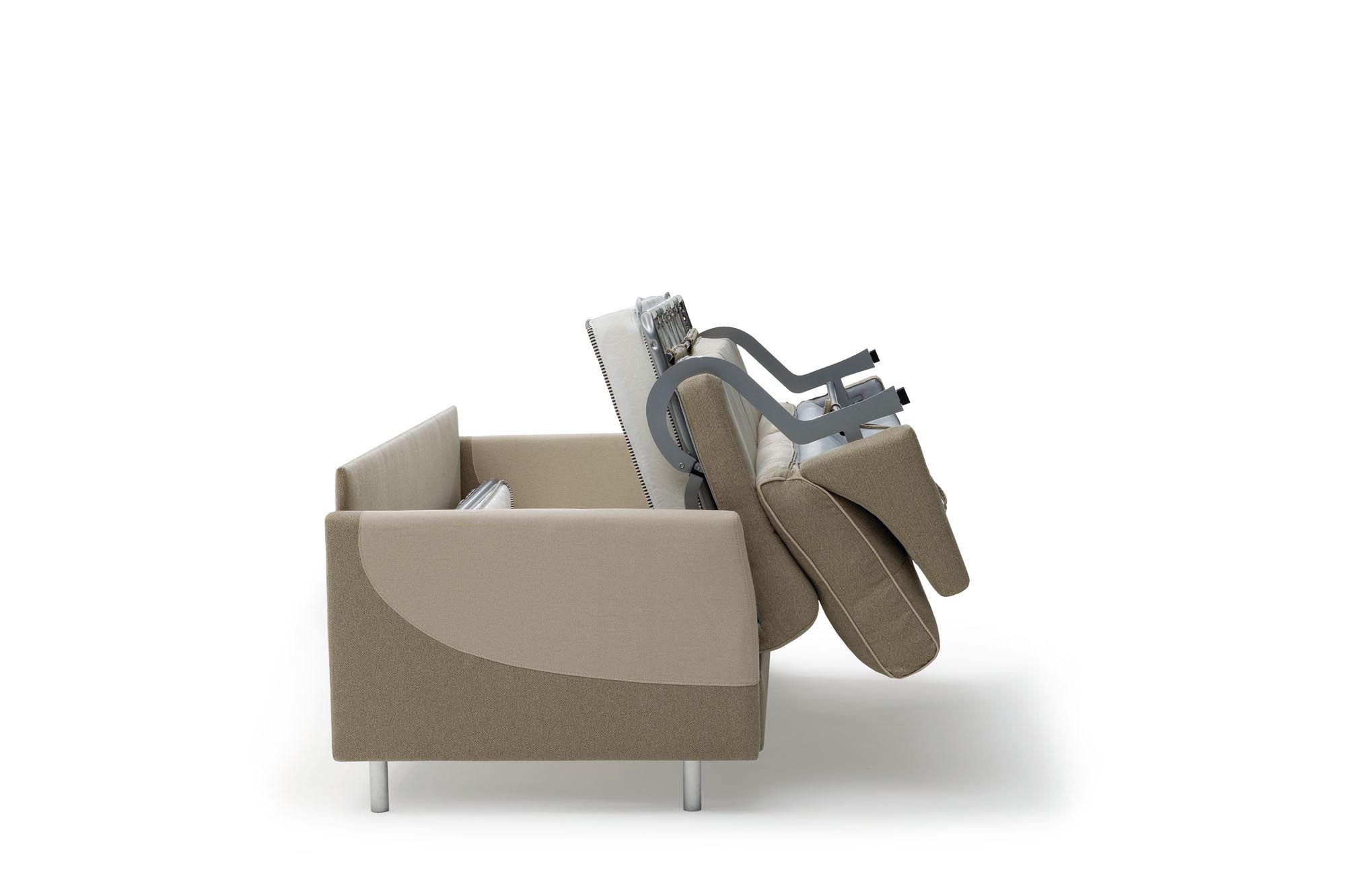 Sofa bed mechanism almost open - step 2