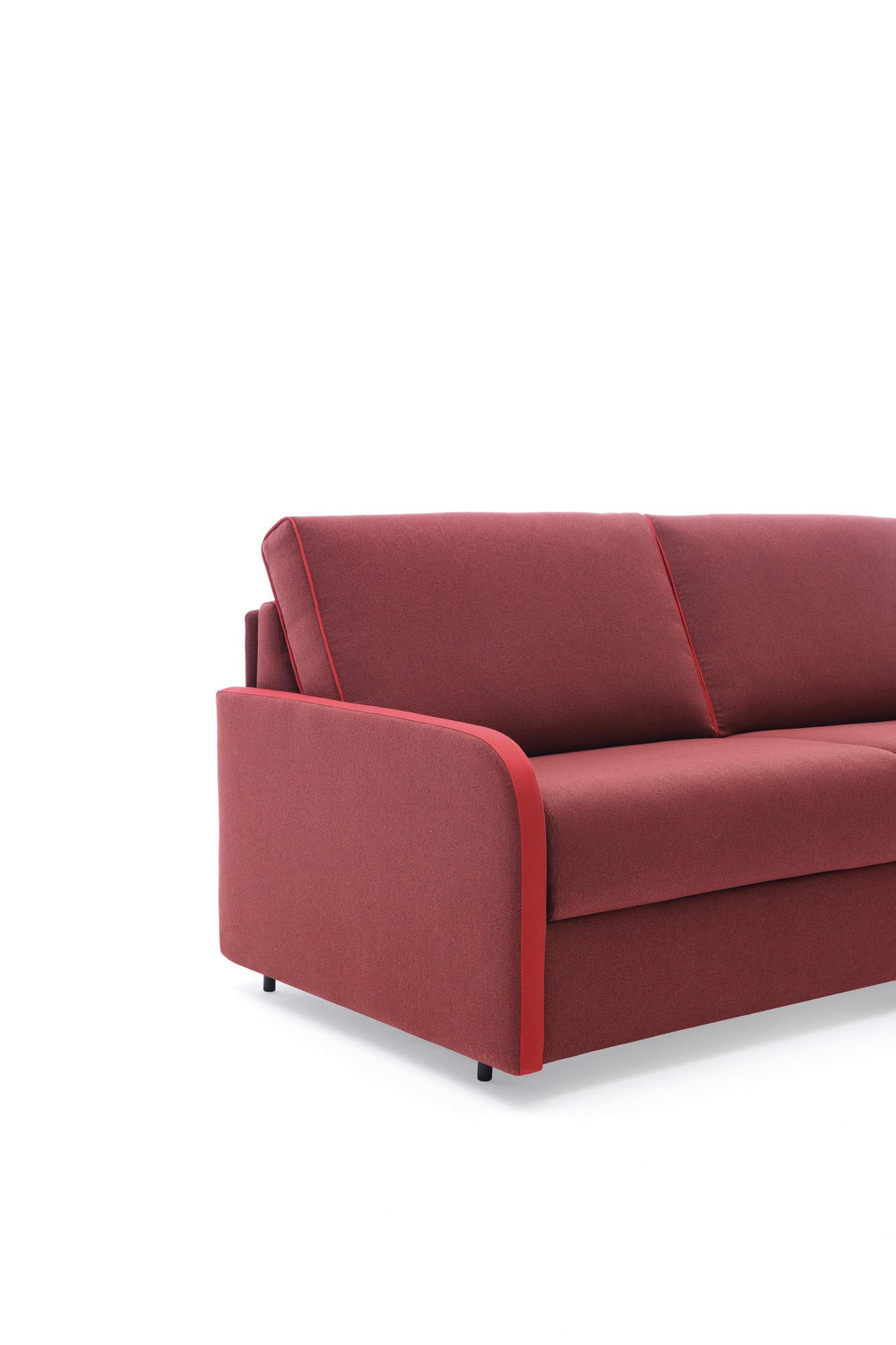 Santorini sofa bed with Happy model armrest - side view