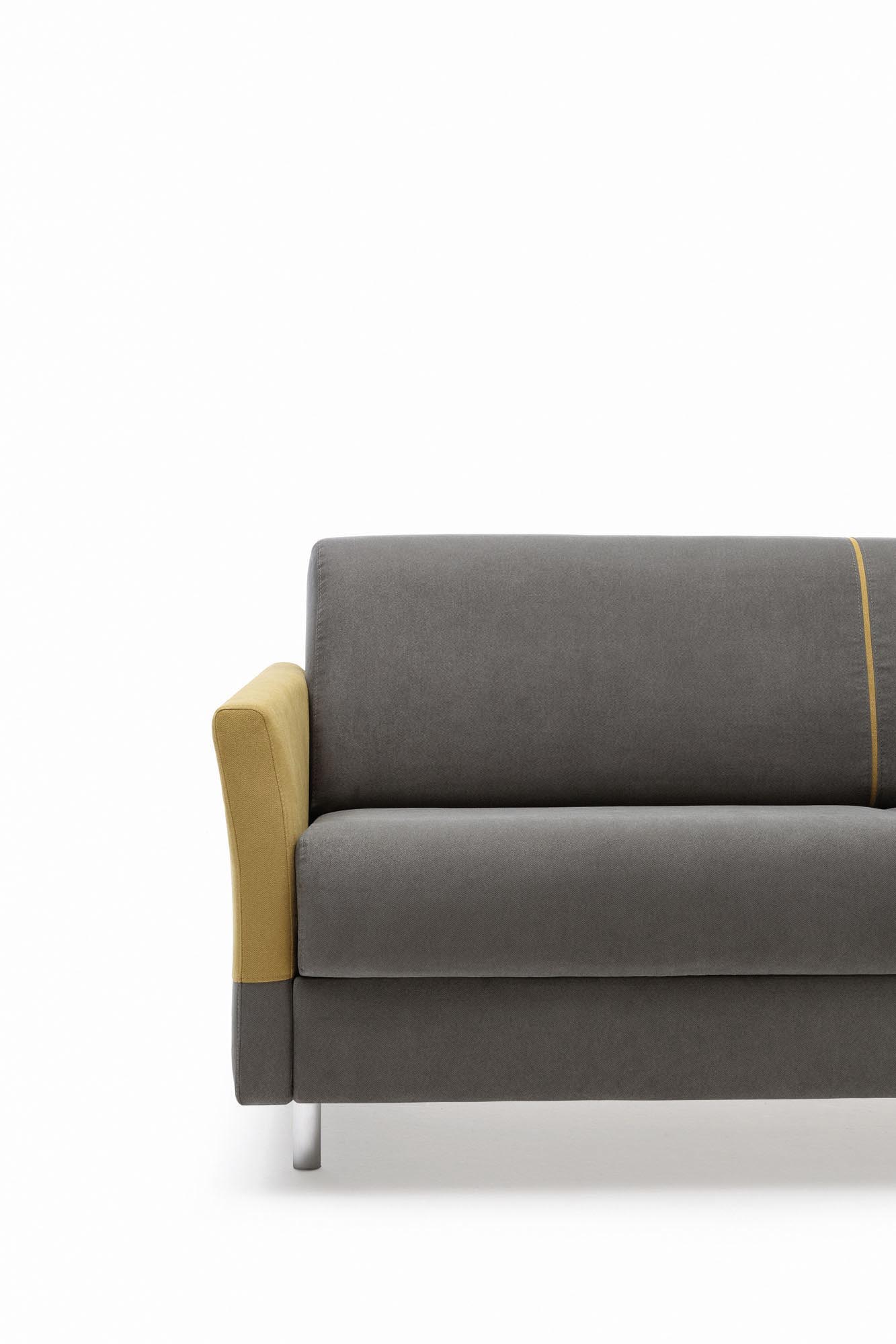 Tahiti sofa bed with Sailing model armrest, front view