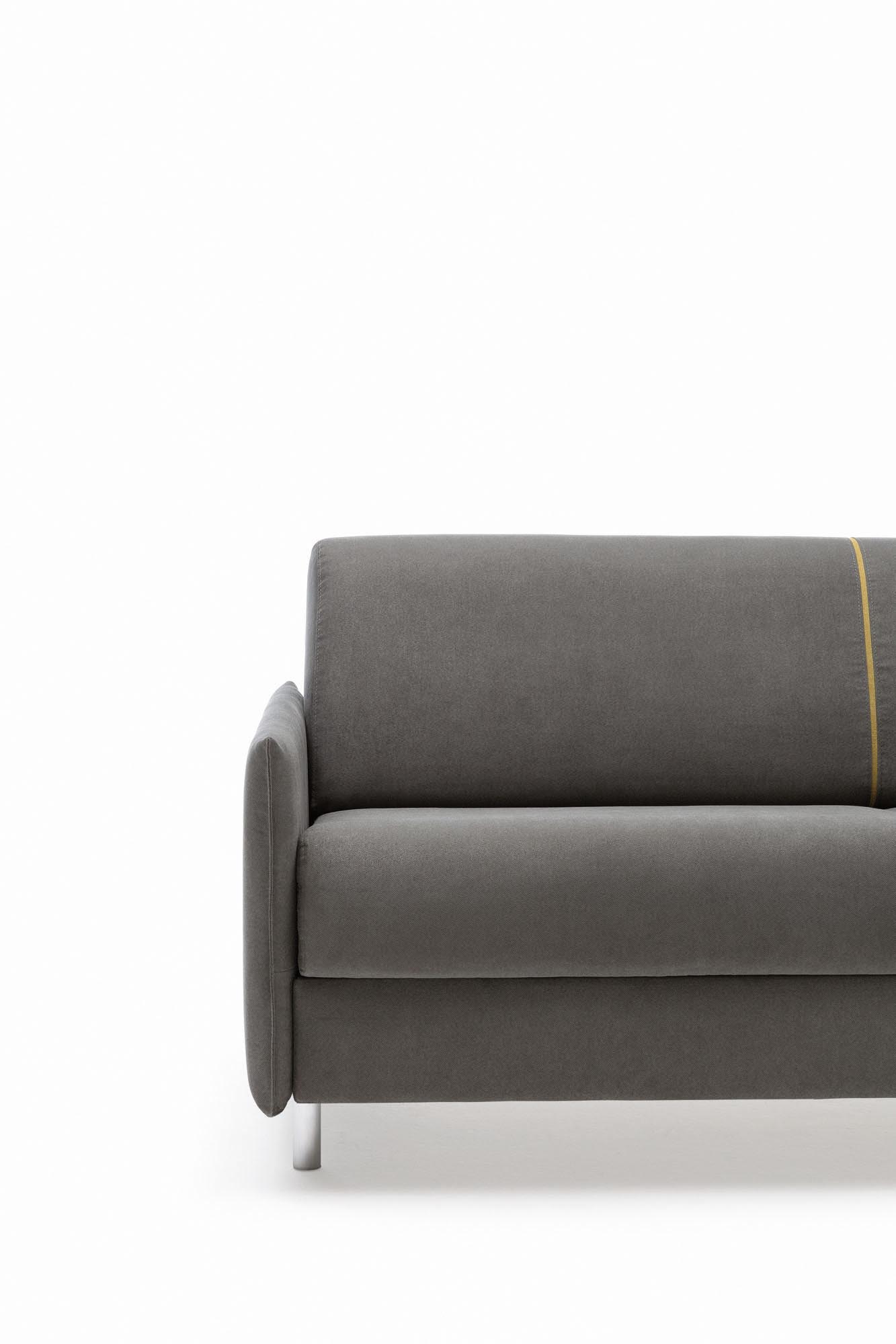 Tahiti sofa bed with Simply model armrest, front view