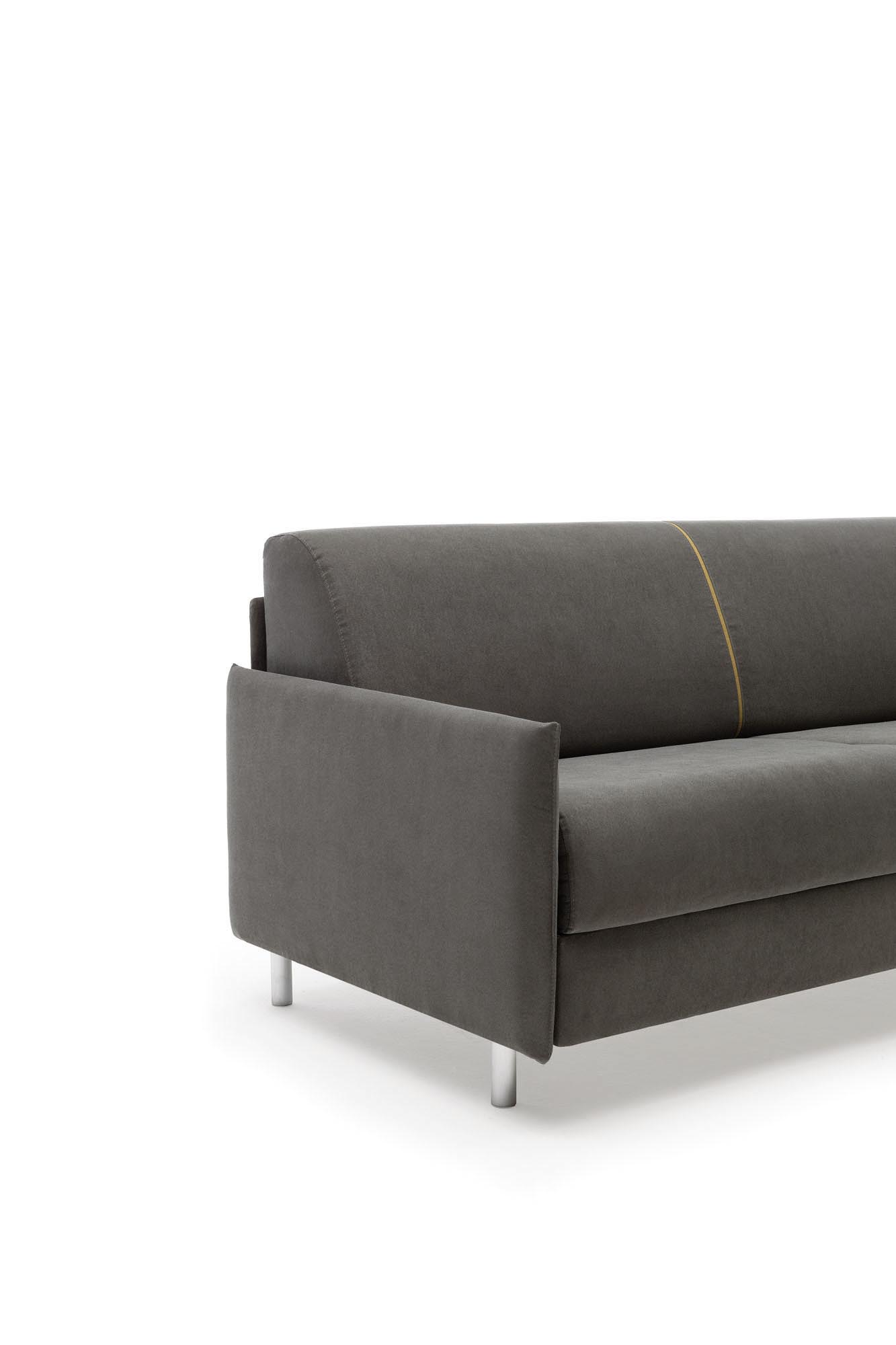 Tahiti sofa bed with Simply model armrest, side view