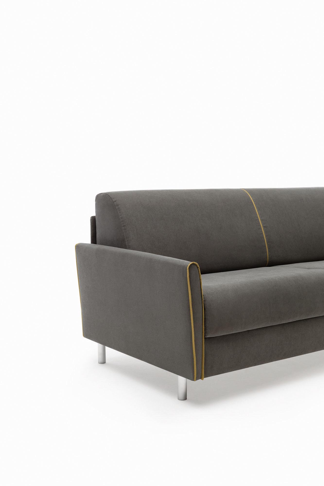Tahiti sofa bed with Trendy model armrest, side view