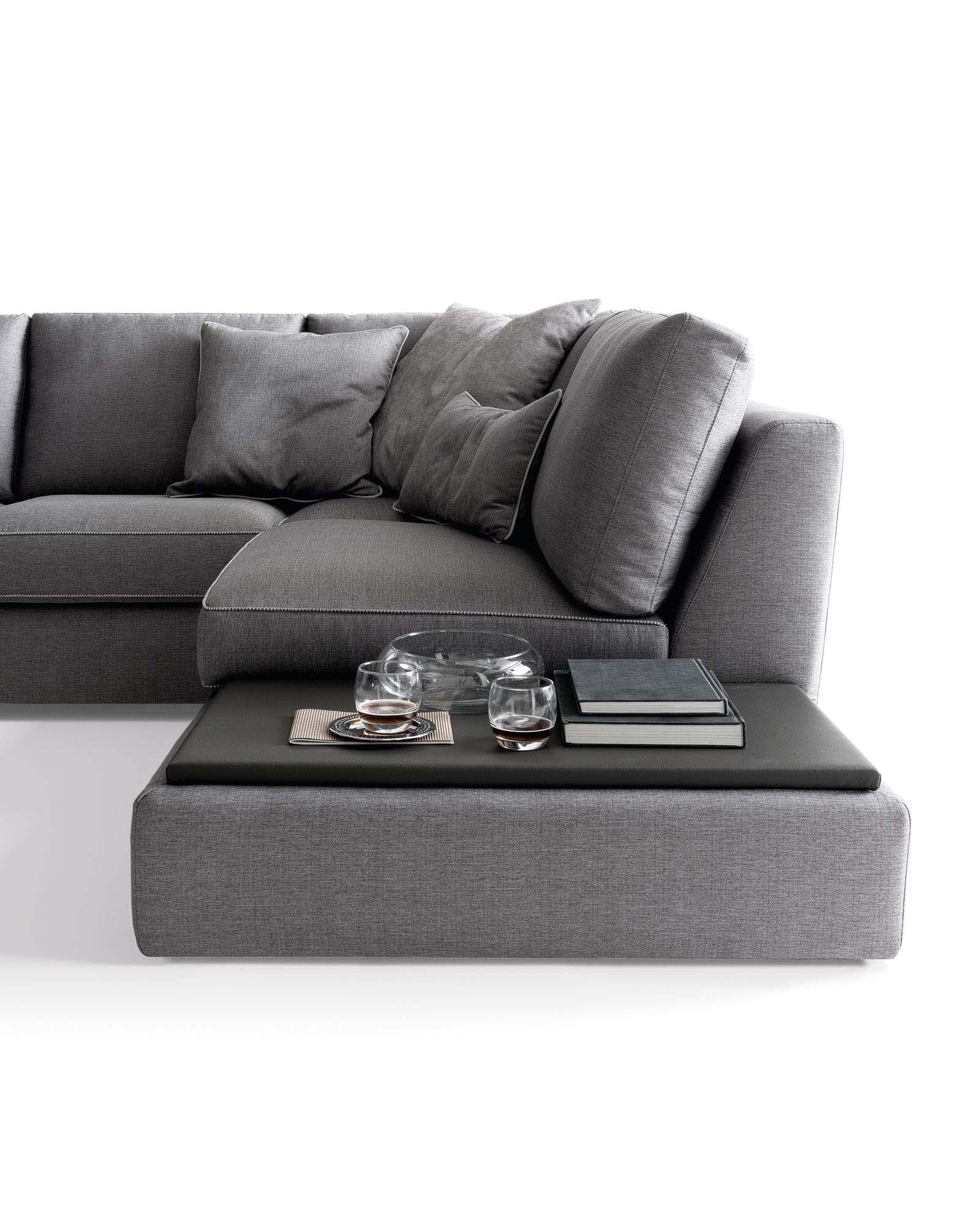 Sofa with side tray holder