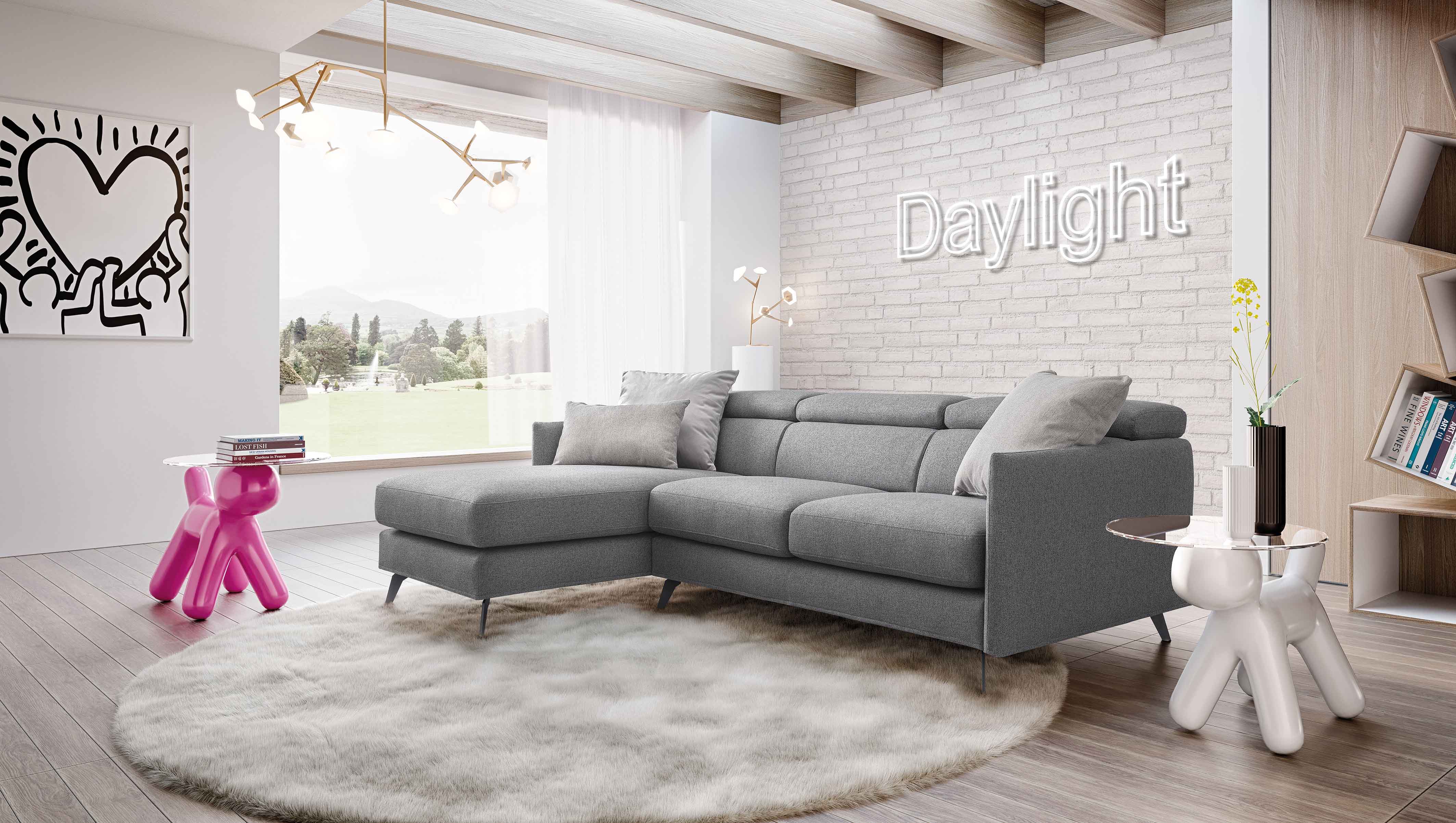 Modern grey Vanessa sofa with removable and washable covers