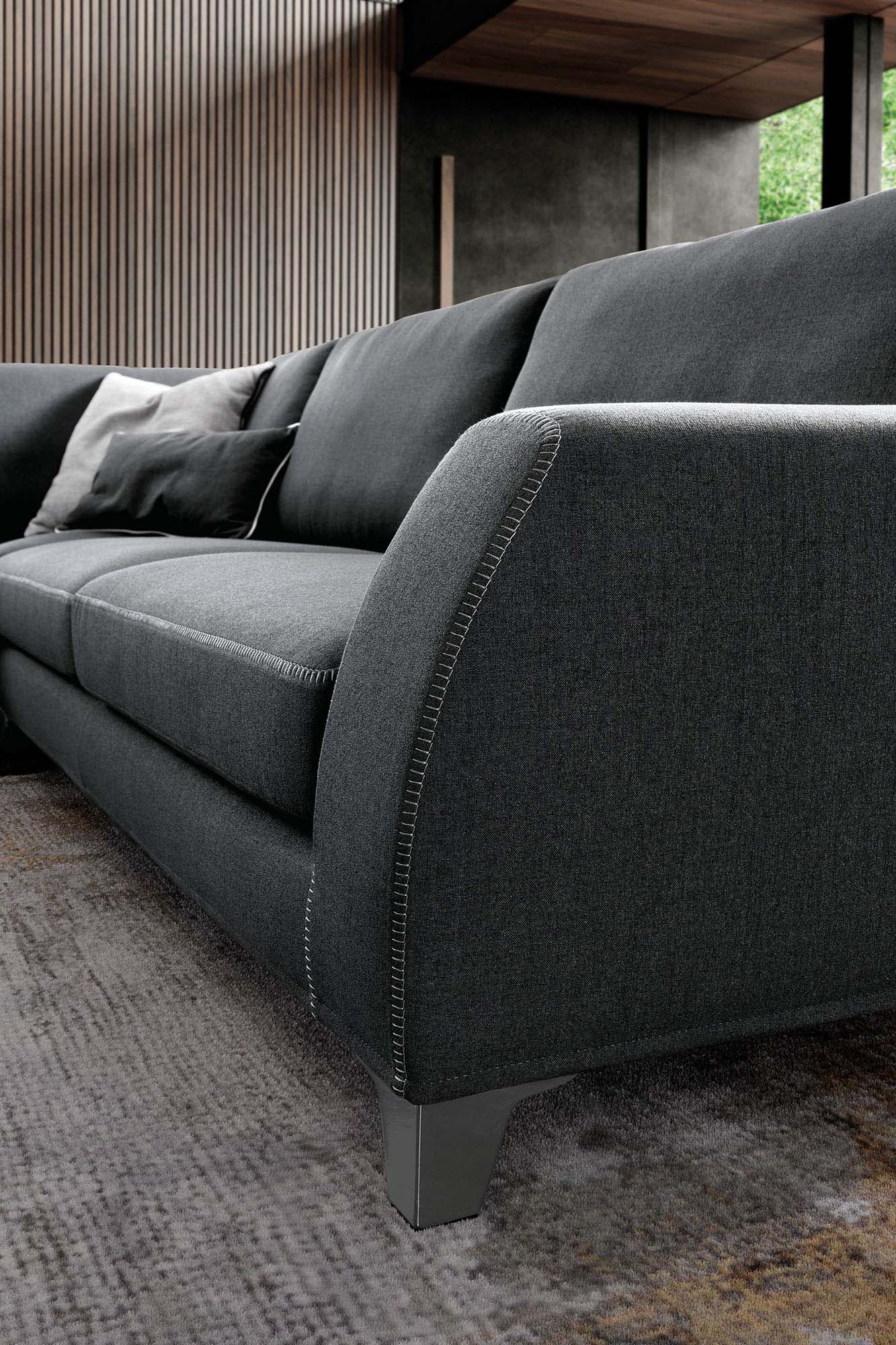 Detail of the stitching on the Vincent sofa