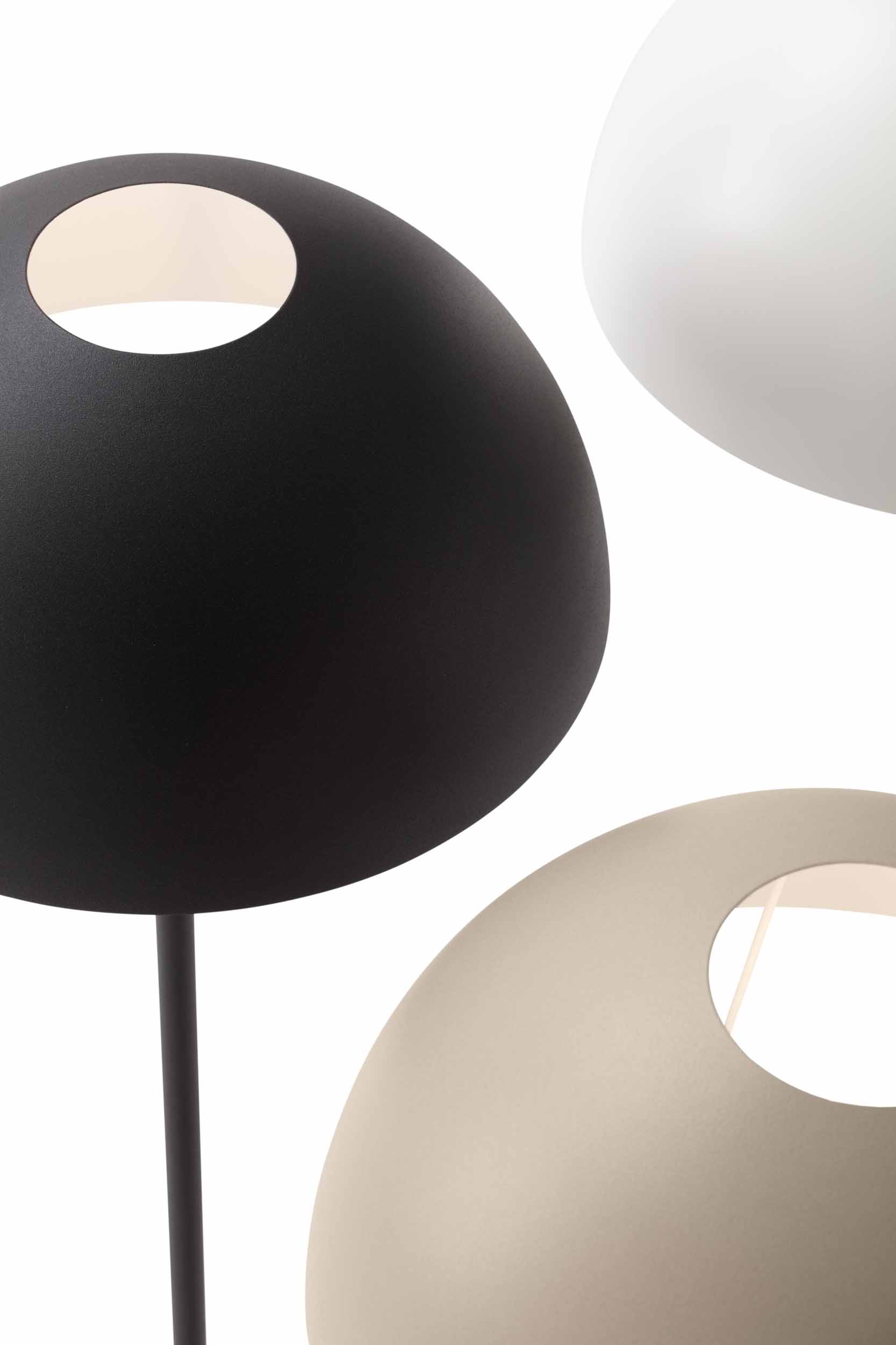 Close-up of the hemispherical lampshade of the Dome lamp.