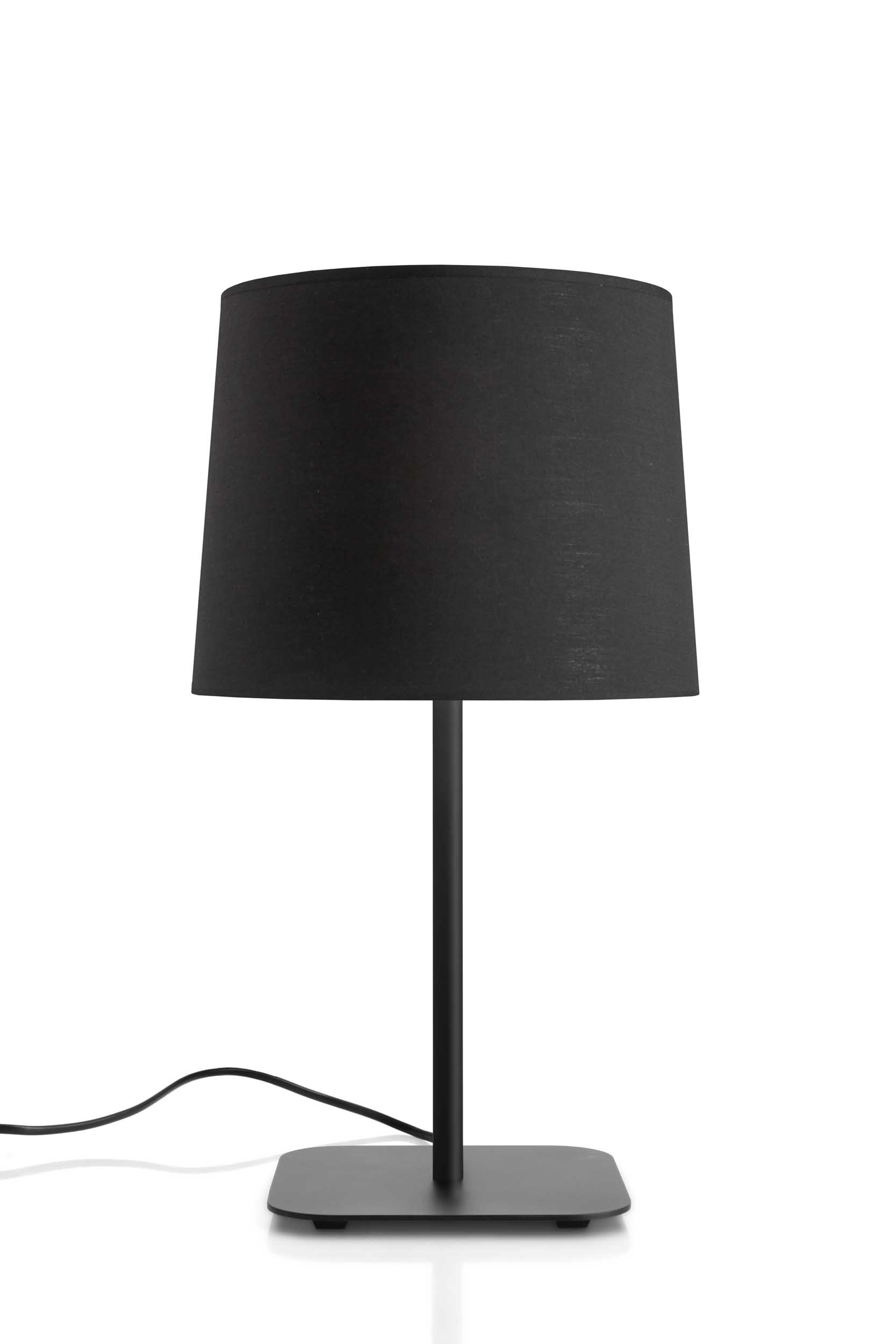 Hygge table lamp by LeComfort with square base in black painted metal