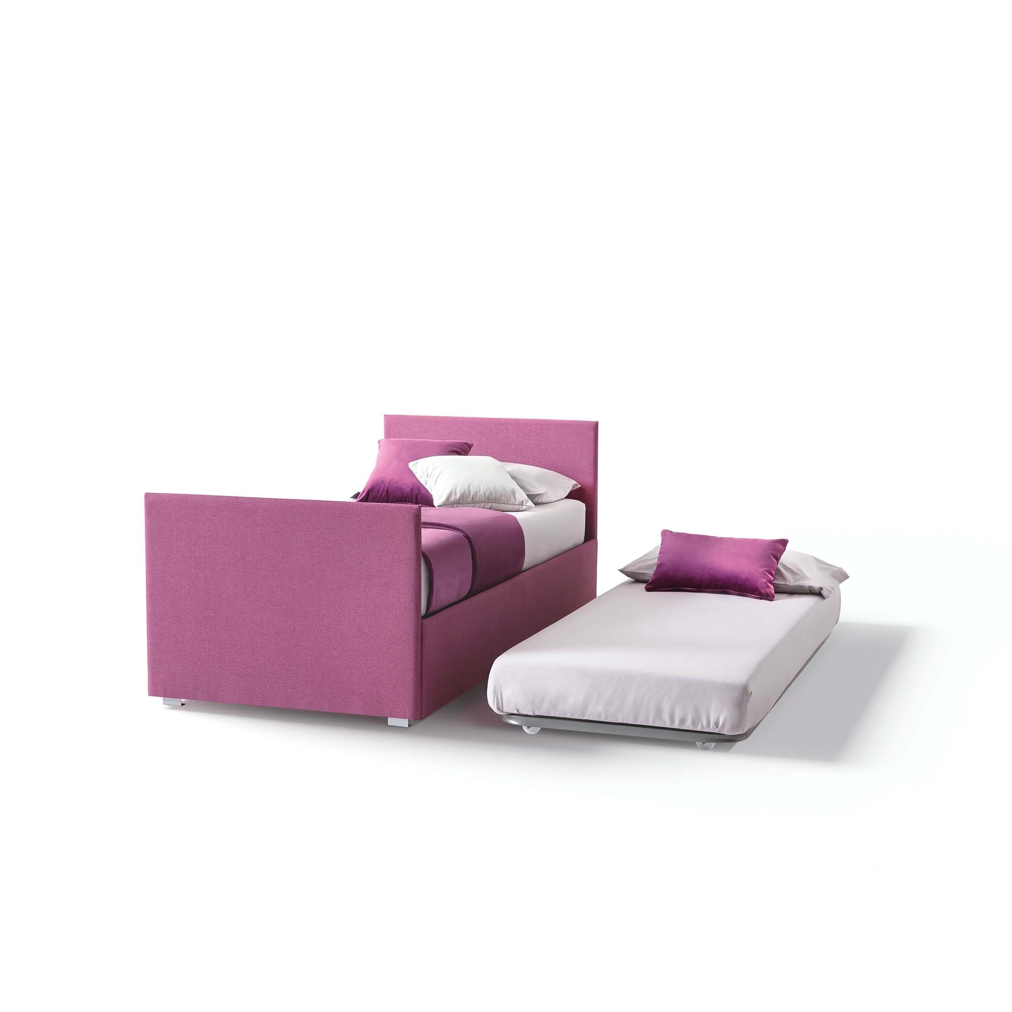 Additional mattress and slatted base create a second bed