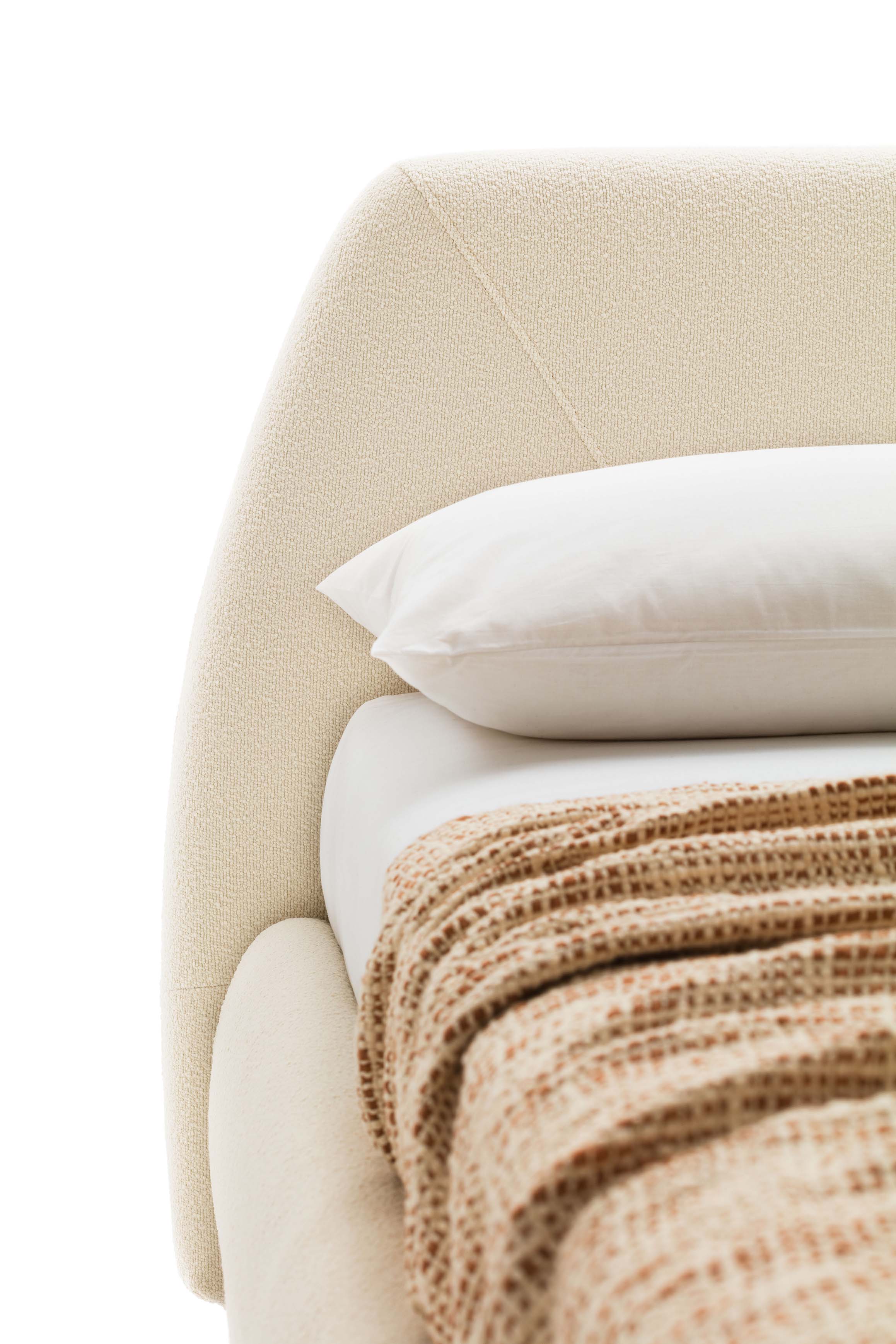 Detail of the Belmondo bed headboard and bed frame