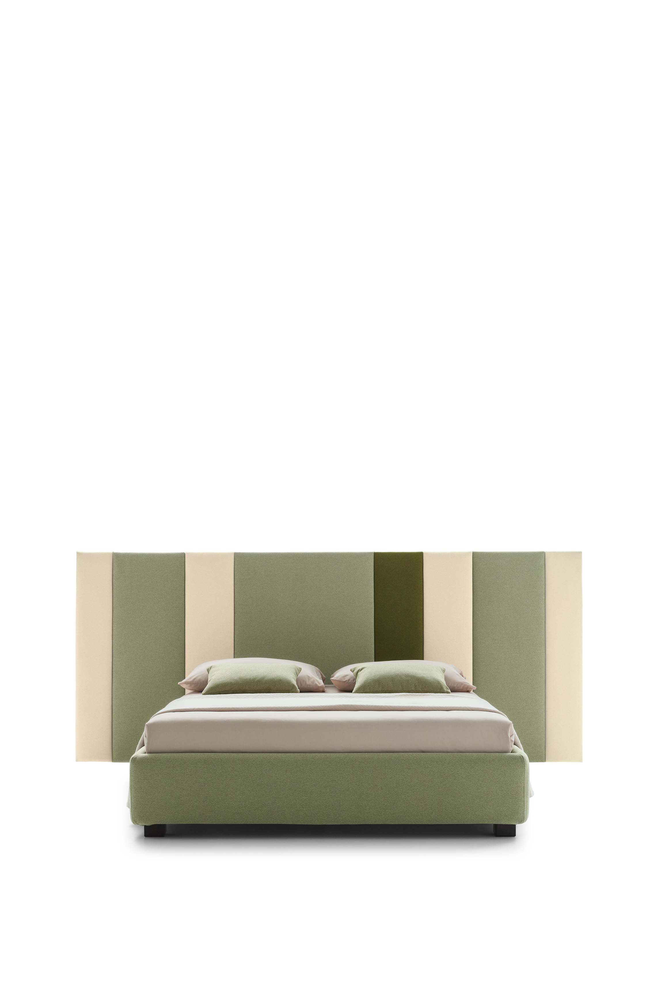 French style bed with multicolor Ground headboard