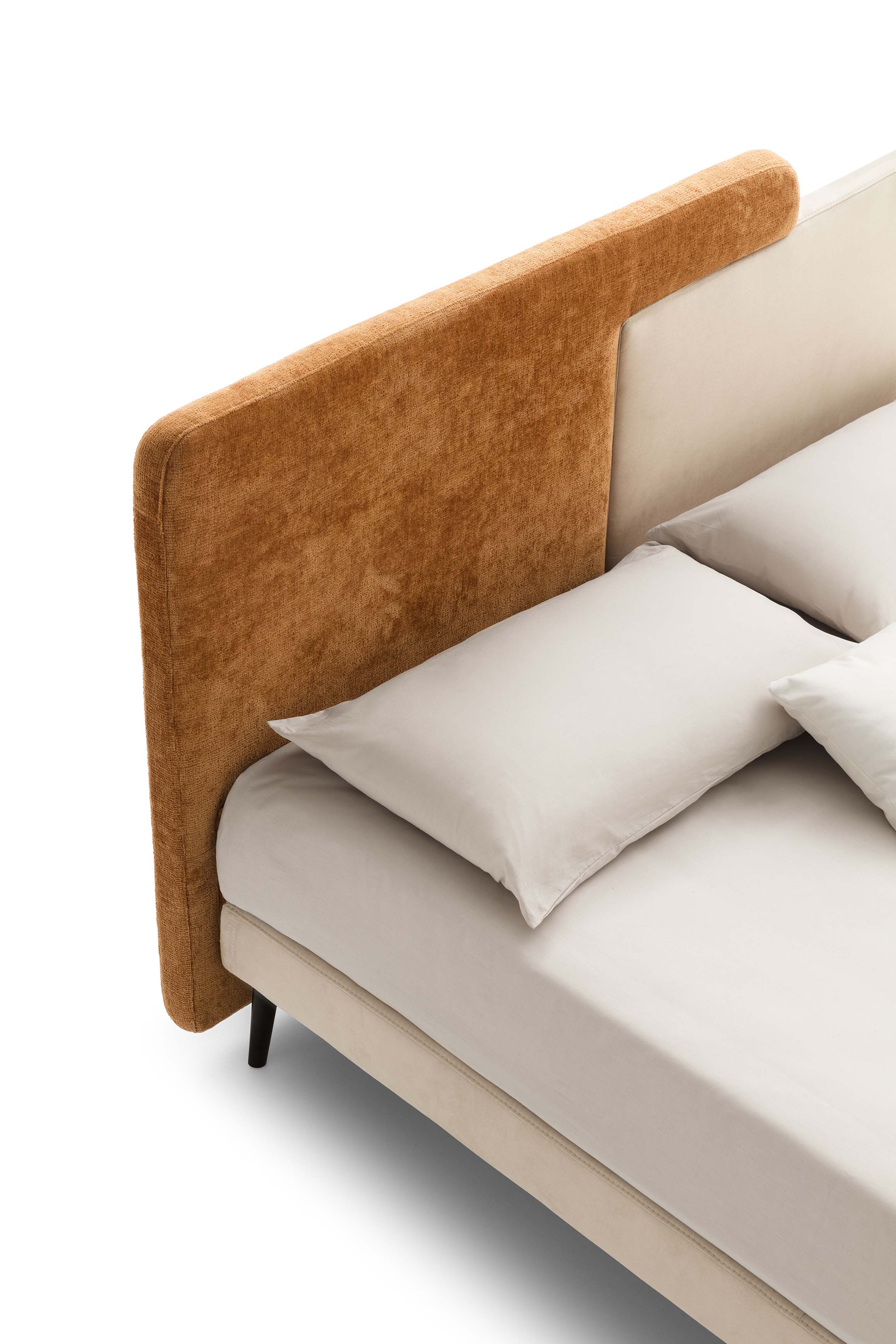 Detail of the modern and eccentric Together bed headboard