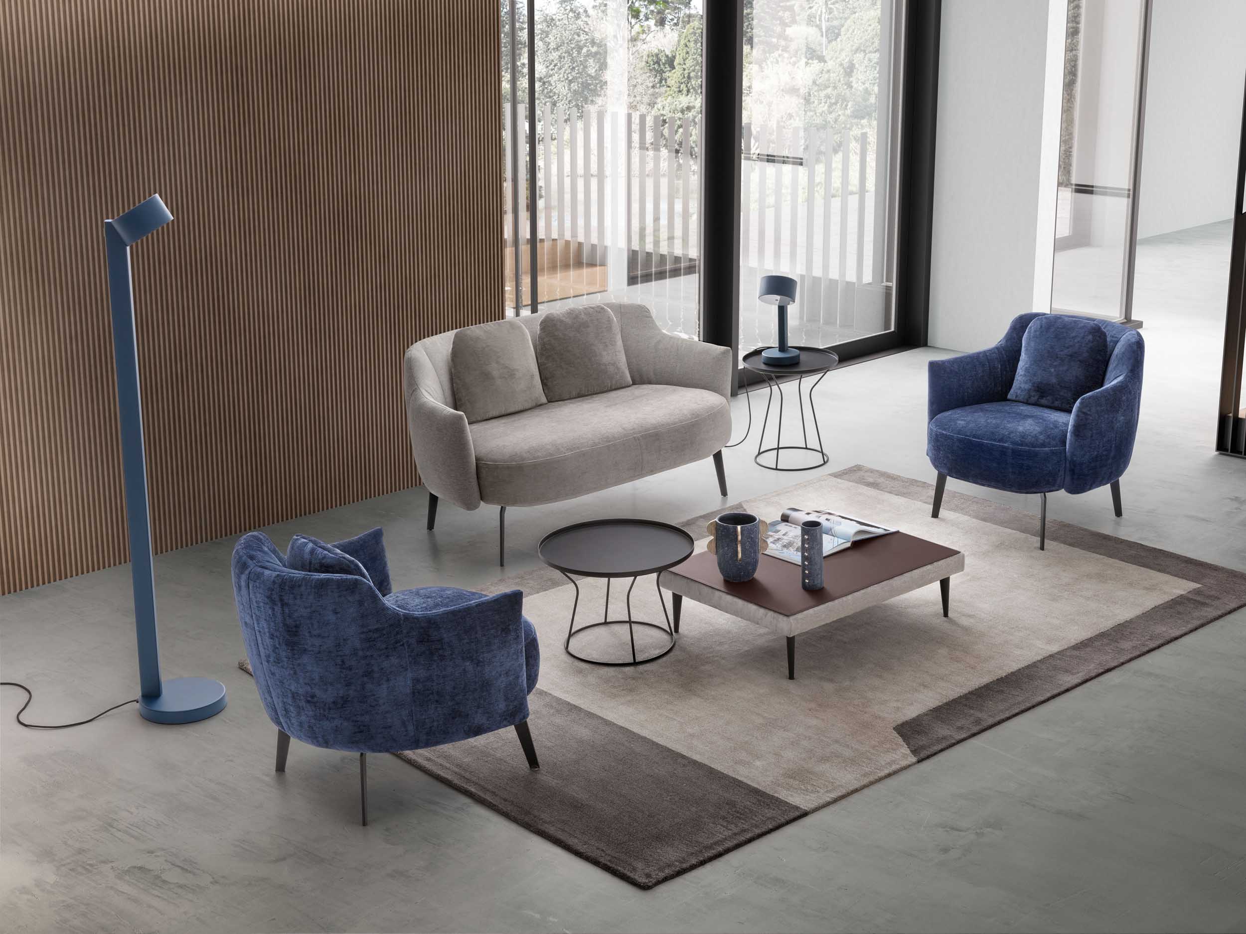 Two-seater sofa in a modern living room