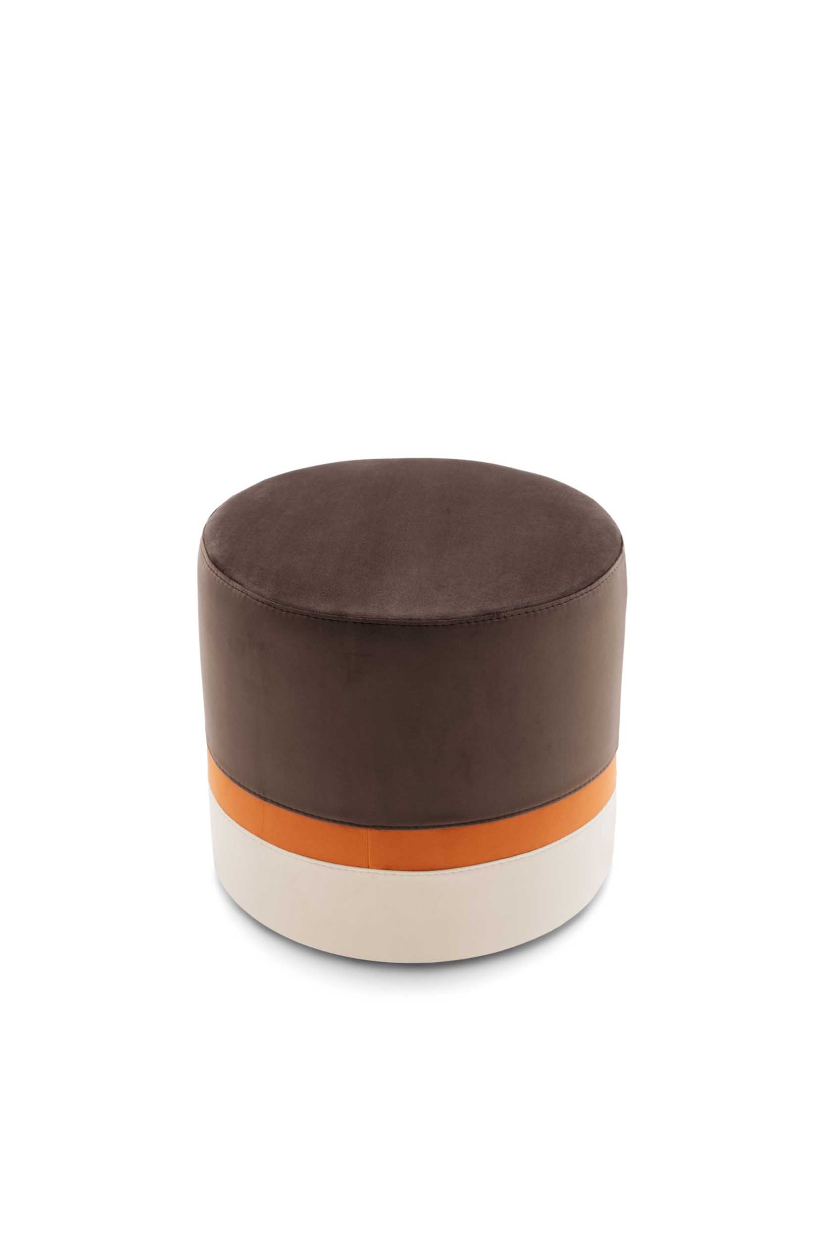 Club Pouf by LeComfort, multicolored and upholstered