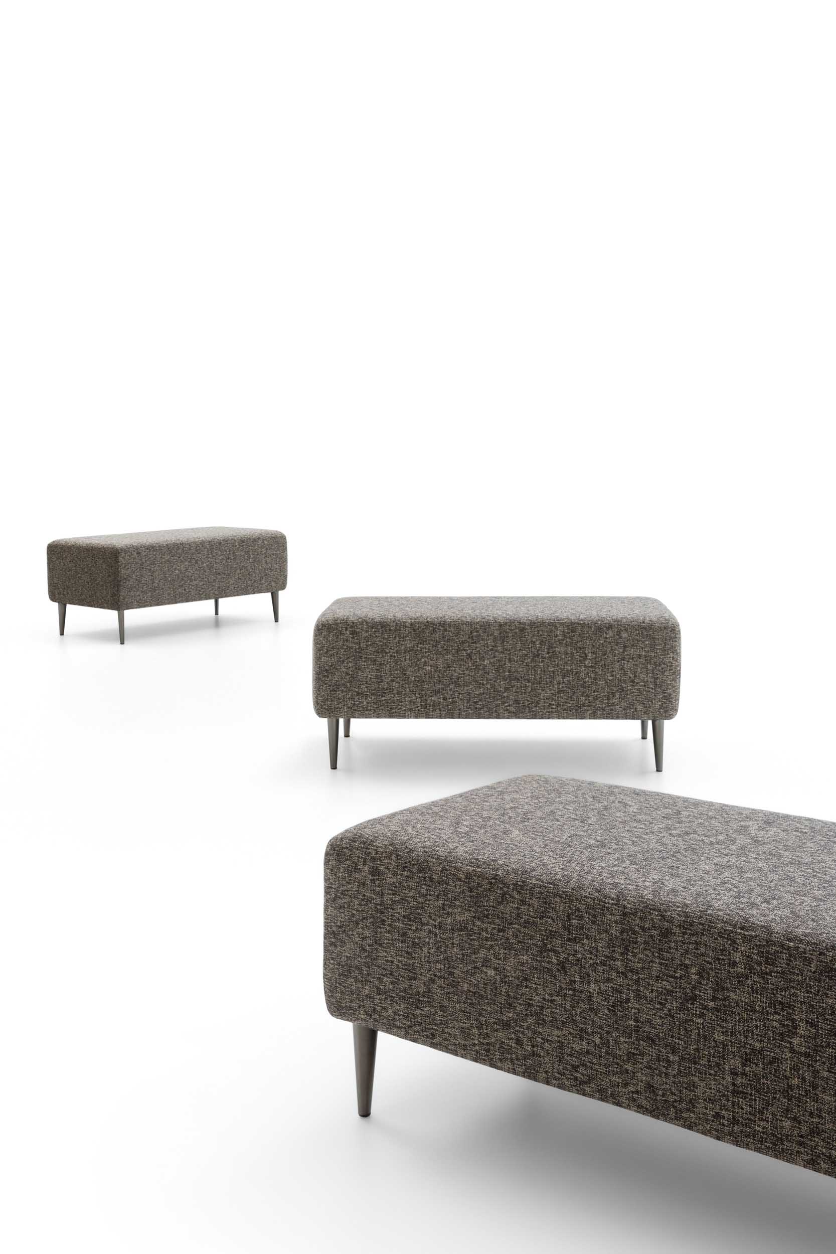 Rectangular bench pouf