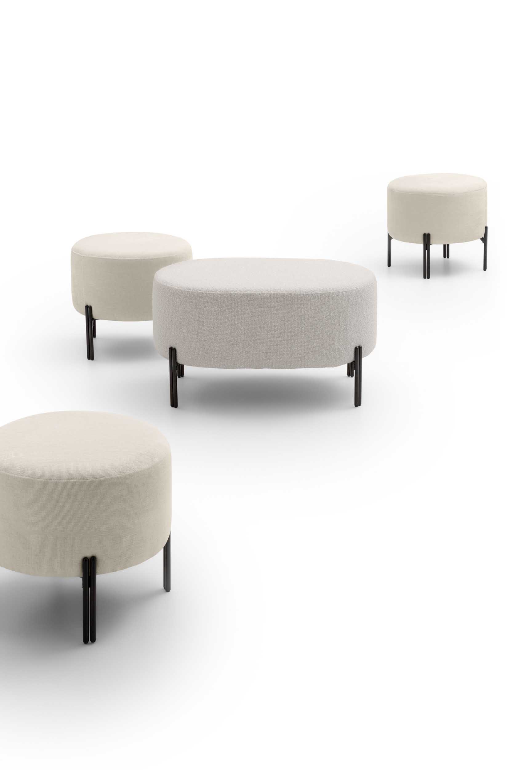 Timis and nanà poufs paired