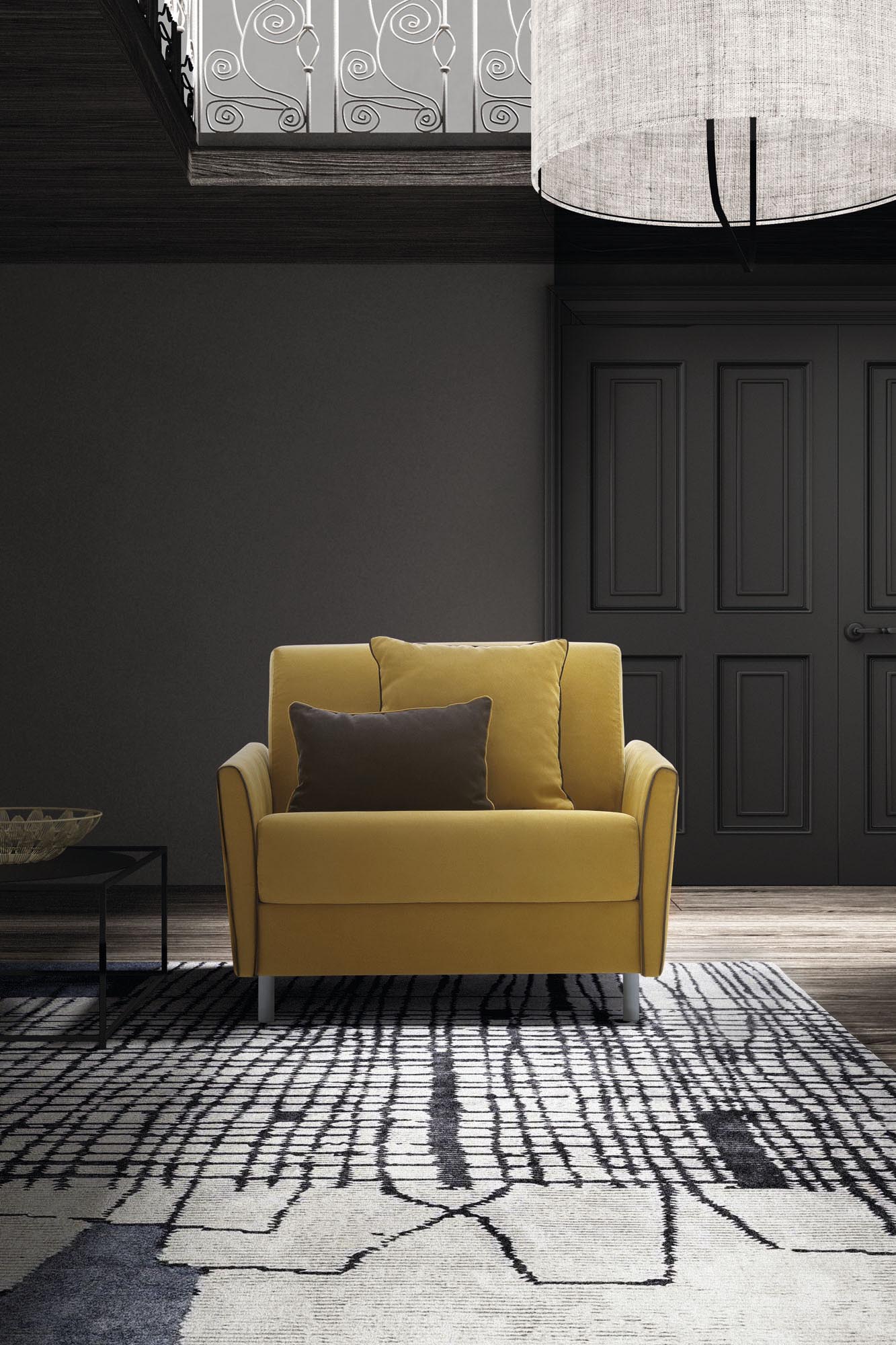 Tahiti modular sofa in a single-seat/armchair composition in a modern living room