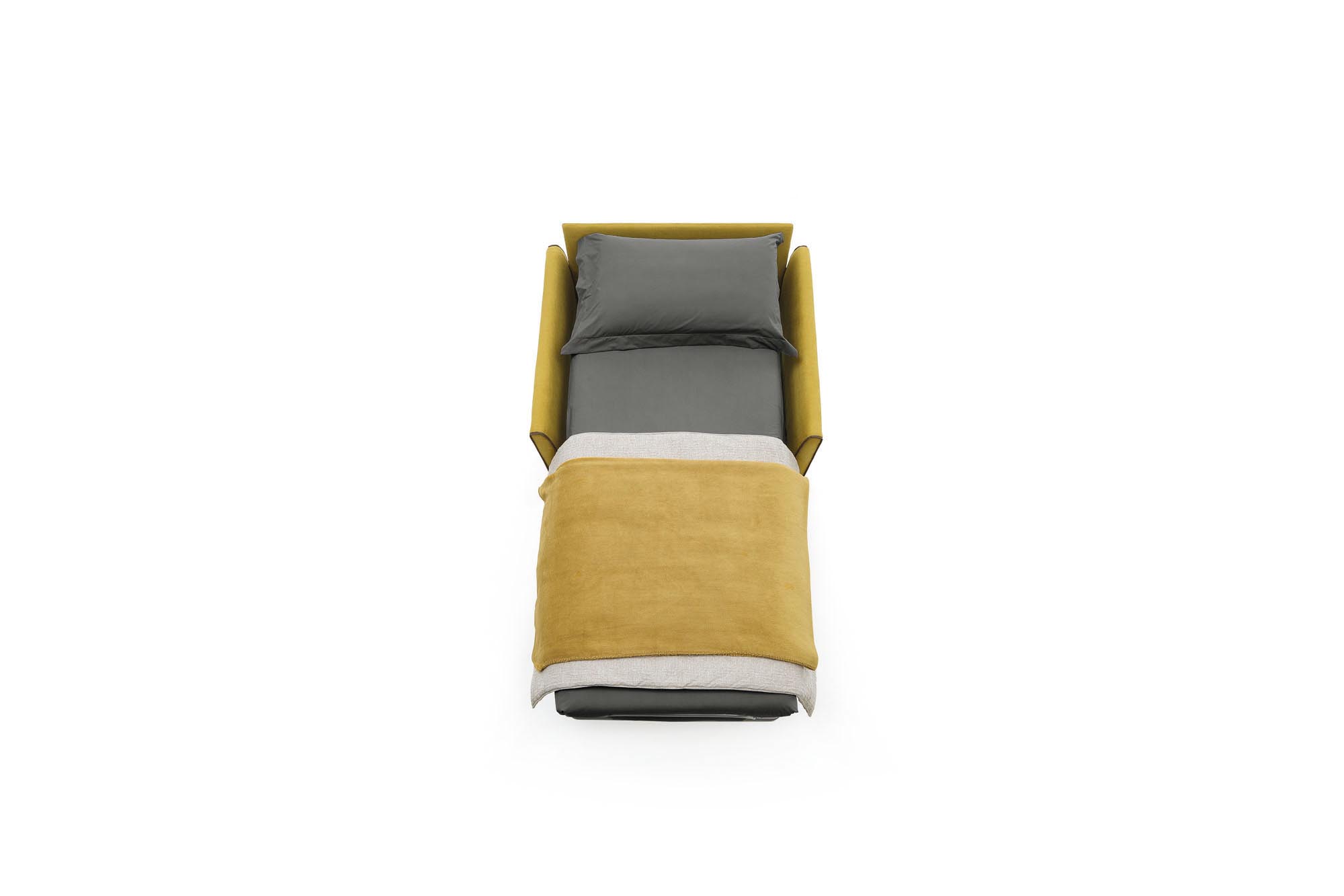 Tahiti single-seat armchair that becomes a comfortable single bed