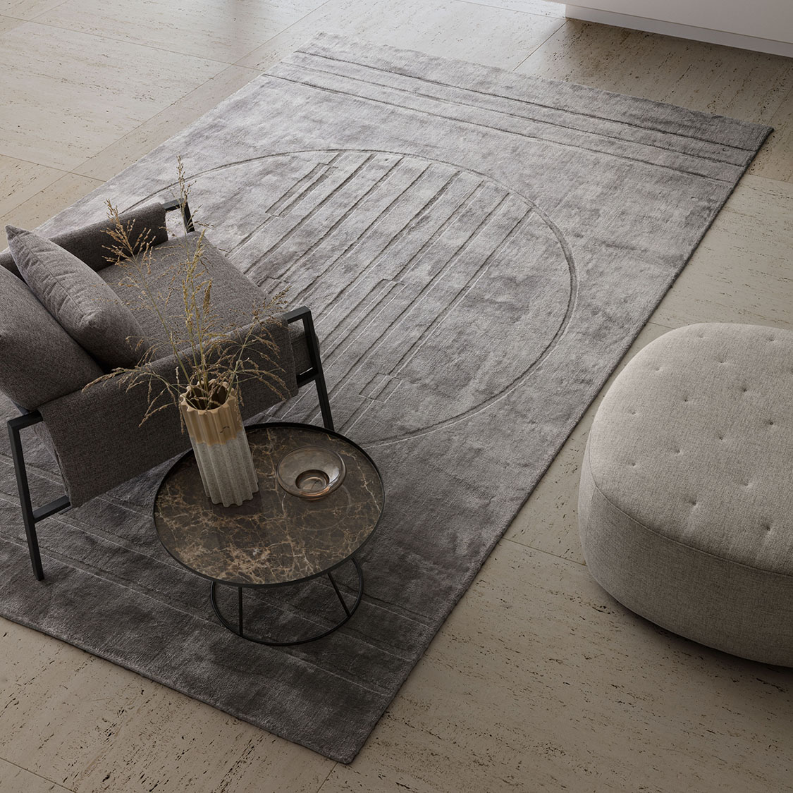 Modern Rug Modern multifunctional rug, used in the living room.