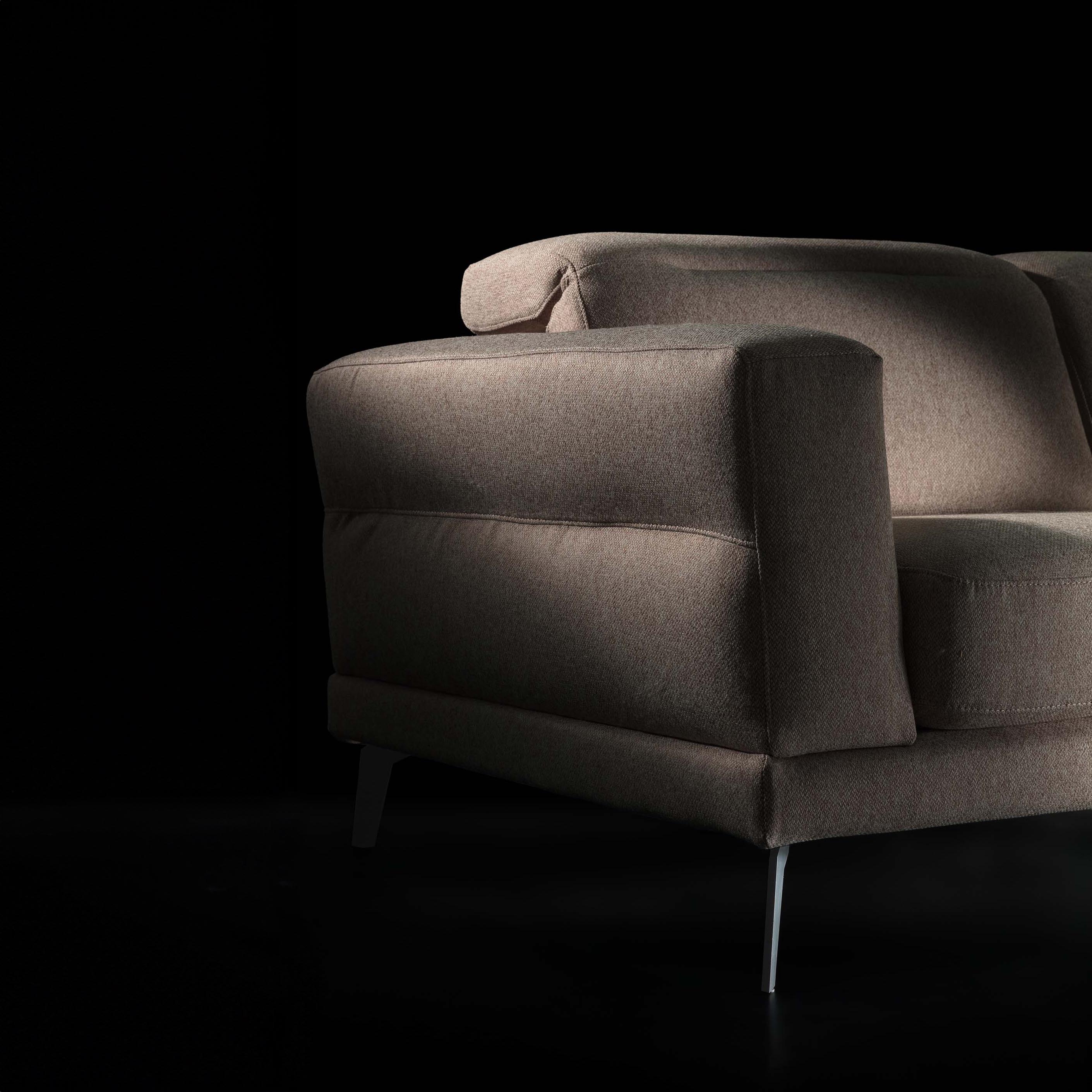 Modern sofa with removable and washable upholstery