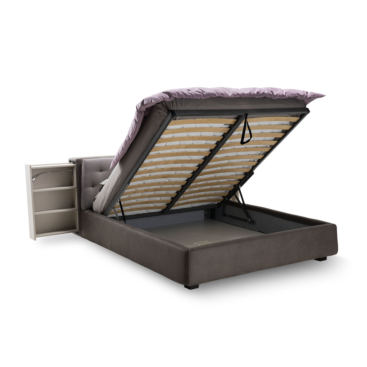 King Size bed with storage Storage mechanism for King Size bed.