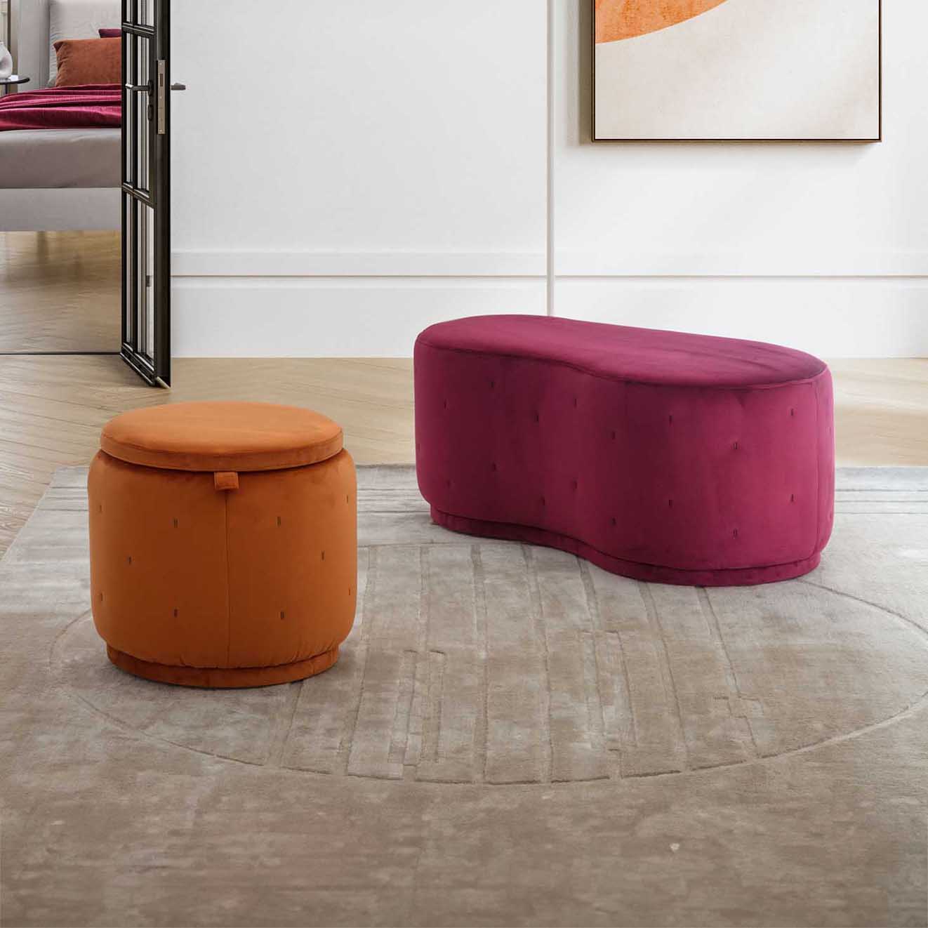Storage pouf to match the main sofa.
